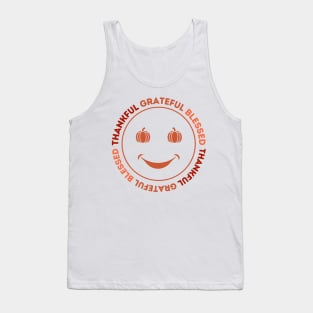 Thankful Grateful Blessed - Cute Thanksgiving Tank Top